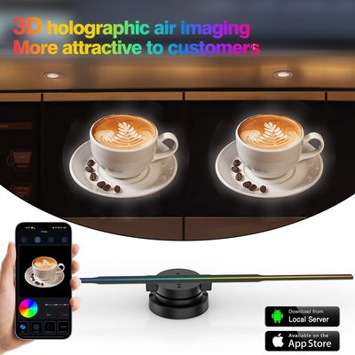 512P Auflösung 42cm Hologramm Werbebildschirm 4 Klingen Ventilator 512 Lampenperlen LED-Ventilator