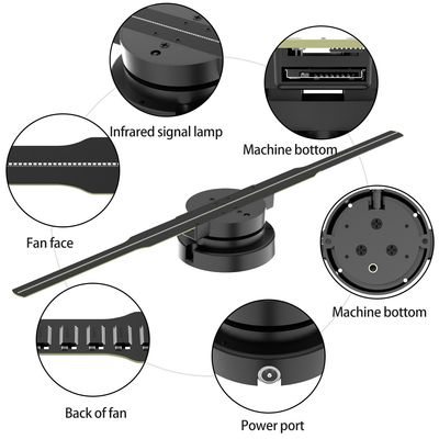 Hochauflösender Led-Ventilator 3D-Hologramm-Display WLAN-Holographischer Projektor-Ventilator 150cm 42cm