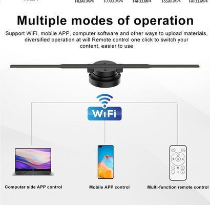 3D-LED-Hologramm-Anzeigeventilator Holographische Ventilatoren mit WiFi und hoher Helligkeit von 2100
