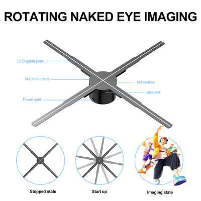 Splice 62cm LED-Ventilator für Helligkeit 1800 3D-Hologramm-Display Wolkenkontrolle Werbung