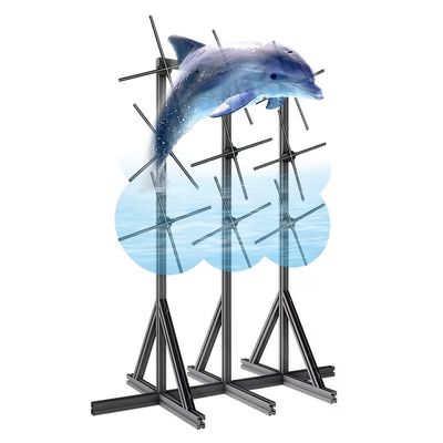 Splice-Funktion 1800 Helligkeit LED-Ventilator 3D-Hologrammprojektor für Wandbildschirm