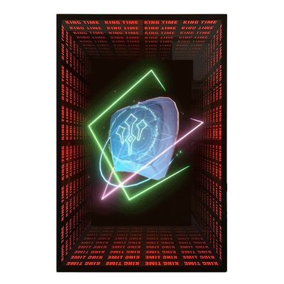 Neon-Schildlicht aus Edelstahl mit LED-Streifen