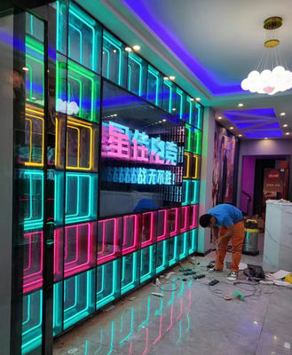 Installation Schraubenbolzen Befestigung / Hängen 3D-Hologramm-Ventilator Magic Infinity Spiegel Lichtscheibe