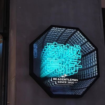 Custom Schlafzimmer Wohnzimmer Infinity Spiegel Neonschilder für empfindliche elektronische Beschilderung