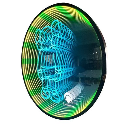 Custom Mirror Infinity Effect Tunnel Licht Led Zeichen Edelstahl Außen Neon Zeichen