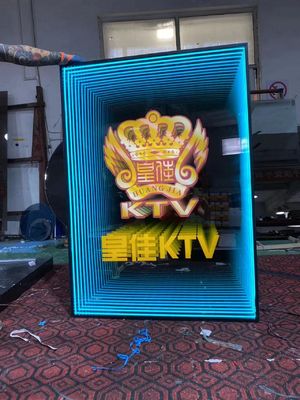 3D Abyss Spiegel Neon Acryl Leuchtbare Buchstaben mit Neno Lichter Zart Custom Size Form