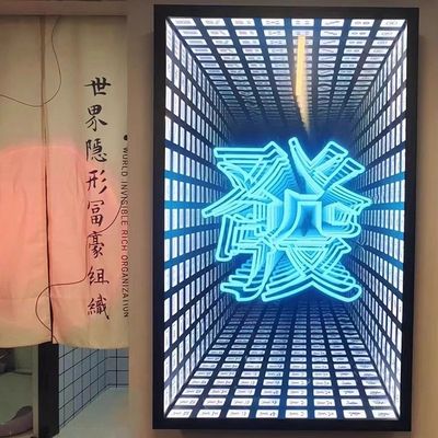 Mini-LED- und Neonlichter Unendlichkeitsspiegel Akryl-Lichtbriefe mit Schraubschraubfestsetzung